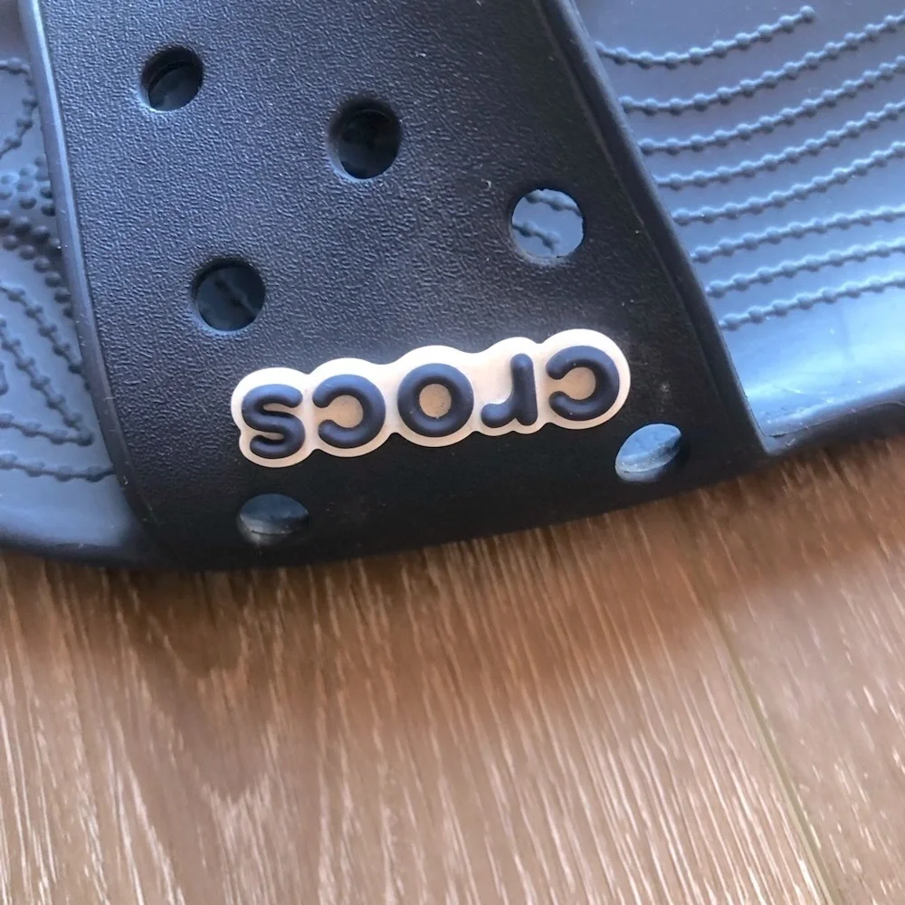 CROCS Classic II Slide Sandals Navy Blue men’s 3/women’s 5 with crocs charm